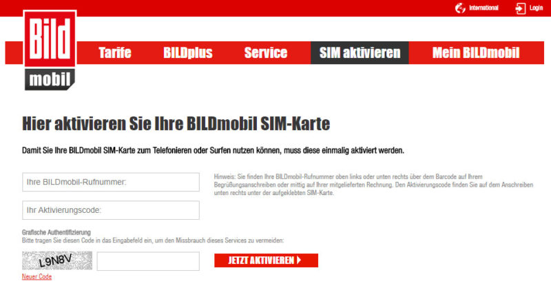 BILDmobil 9 Cent Prepaid Tarif / Tarifoptionen & Datentarife im Überblick