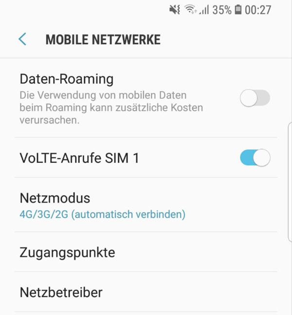Android Datenroaming